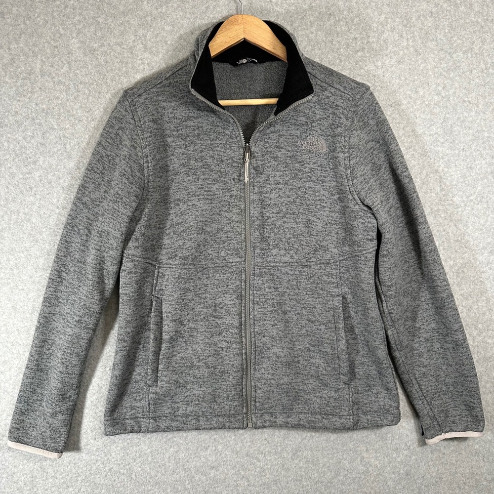The North Face Women's Crescent Full Zip Sweater Fleece Jacket Grey L / Large